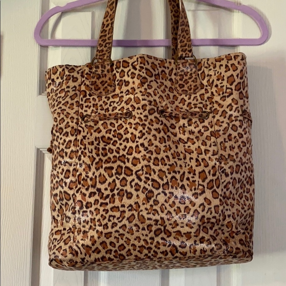 Animal print tote bag